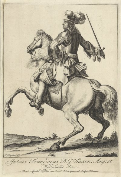 Reiterporträt von Julius Franz von Sachsen-Lauenburg von Pieter Stevens (vermeld in 1689)