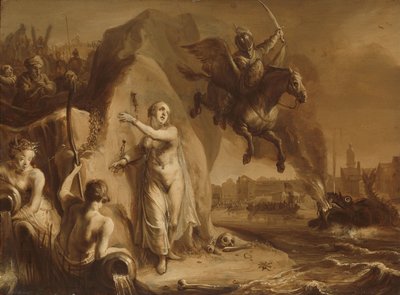 Perseus und Andromeda. Allegorie der Befreiung der Niederlande durch Prinz Frederik Hendrik von Pieter Symonsz Potter (attributed to)