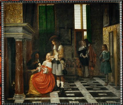 Les joueurs de cartes von Pieter de (after) Hooch