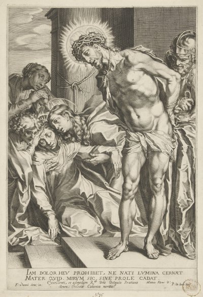 Christus mit Dornenkrone und weinender Maria von Pieter de Jode (I)