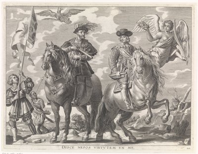 Karl V. und Ferdinand zu Pferd von Pieter de Jode (II)