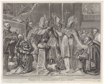 Karl V. zum Kaiser gekrönt durch den Papst von Pieter de Jode (II)
