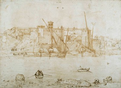 Ansicht der Ripa Grande, Rom, um 1552 von Pieter Bruegel the Elder