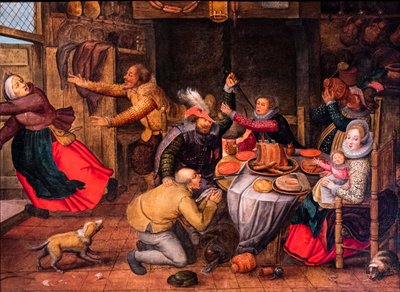 Wirtshausszene, spätes 16. - frühes 17. Jahrhundert von Pieter the Younger Brueghel