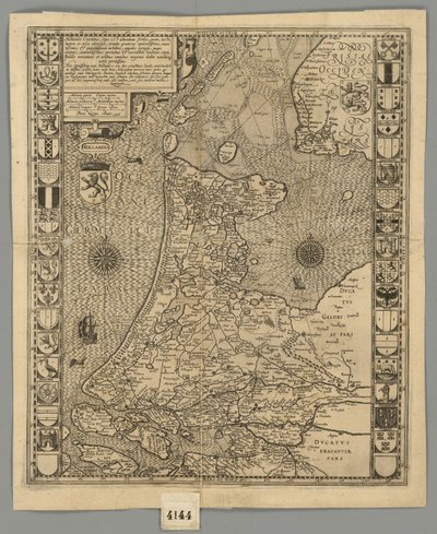 Hollandia Comitatus Kaerius, 1596 von Pieter van den Keere