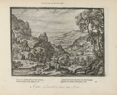 Landschaft mit Hagar und dem Engel von Pieter van der Borcht (I)