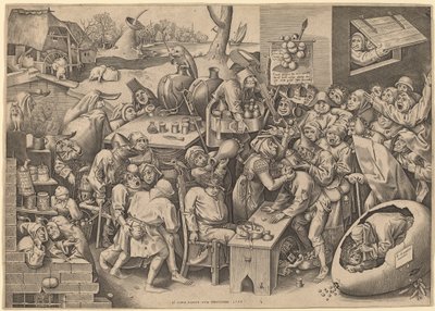 Die Hexe von Malleghem von Pieter van der Heyden after Pieter Bruegel the Elder