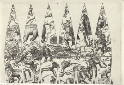 Karte eines Teils des Tierkreises von Pieter van der Keere