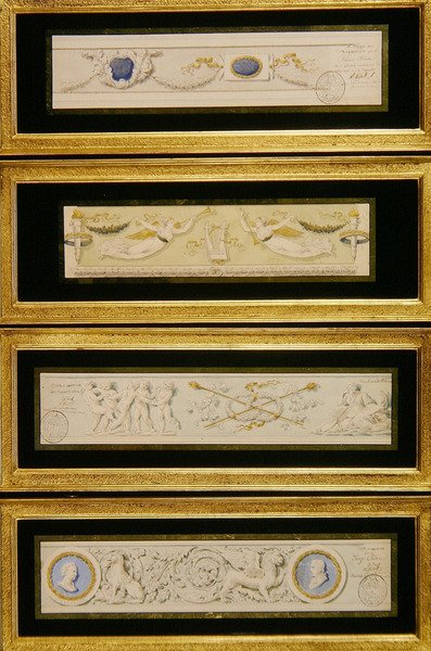 Vier Entwürfe für Friese, ca. 1823 von Pietro (attr. to) Ghinelli