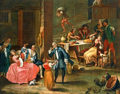 Das Picknick auf dem Land von Pietro (circle of) Longhi