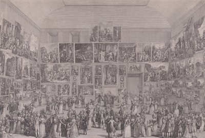 Ausstellung im Salon du Louvre im Jahr 1787 von Pietro Antonio Martini