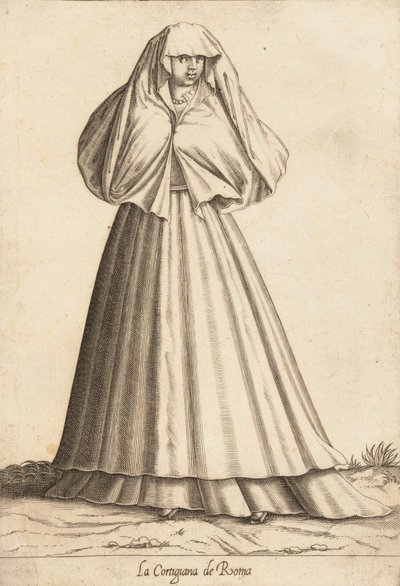 La Cortigiana de Roma, ca. 1580 von Pietro Bertelli.