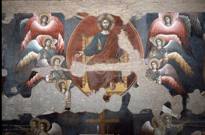 Das Jüngste Gericht Christus triumphierend. (Detail) - Fresko von Pietro Cavallini
