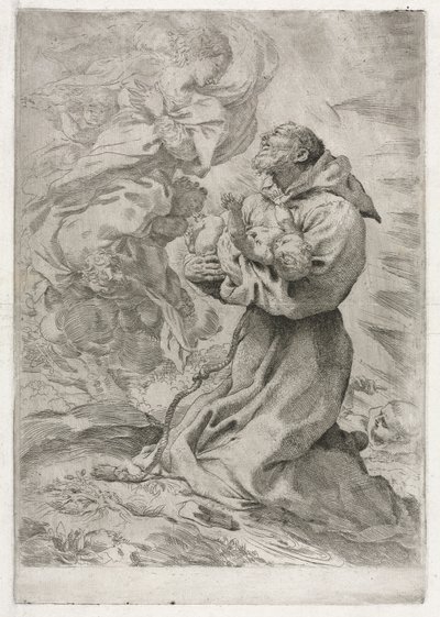 Die Vision des heiligen Franziskus von Assisi, 1590 von Pietro Faccini