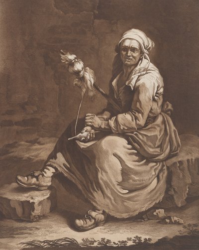 Die alte arbeitende Frau von Pietro Jacopo Palmieri