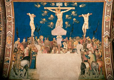 Kreuzigung (Fresko) von Pietro Lorenzetti