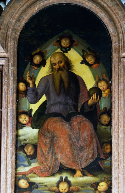 Gottvater segnet (Detail) von Pietro Perugino