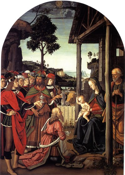 Die Anbetung der Könige, ca. 1470-1480 von Pietro Perugino