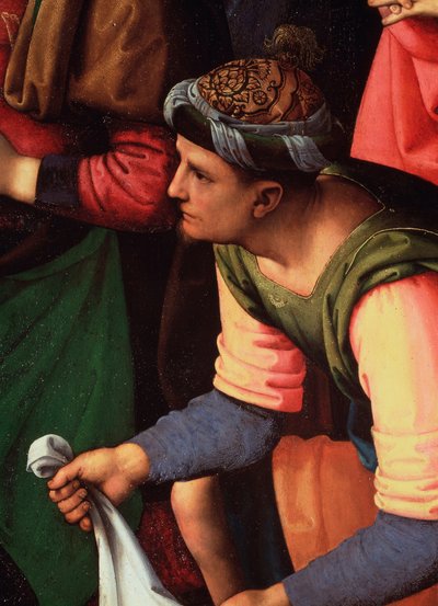 Die Kreuzabnahme oder Klage über den Tod Christi (Detail) von Pietro Perugino
