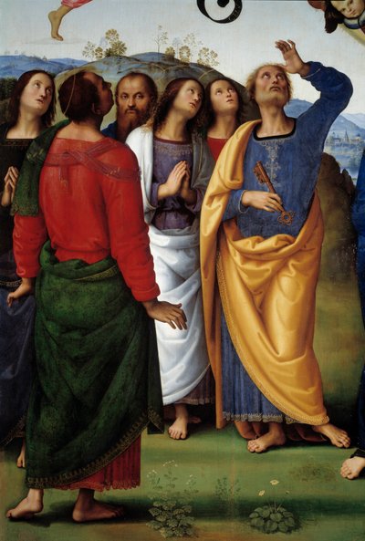 Die Himmelfahrt Christi (Detail) von Pietro Perugino