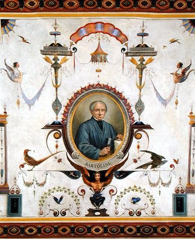 Porträt von Lorenzo Bartolini (1777-1850), Detail von der Decke des Sala del Sindaco von Pietro Pezzati