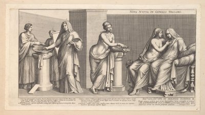 Aldobrandinische Hochzeit (linker Teil) von Pietro Sante Bartoli