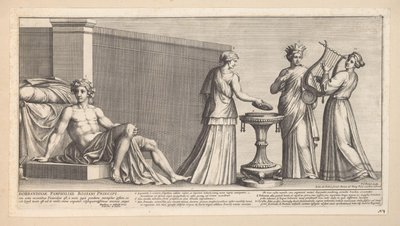 Aldobrandinische Hochzeit (rechter Teil) von Pietro Sante Bartoli