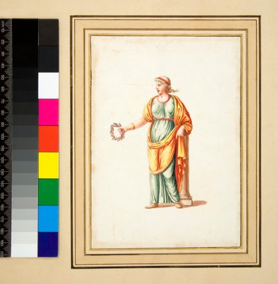 Weibliche Figur nach links gewandt von Pietro Santi Bartoli