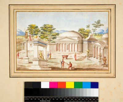 Landschaft mit dem Pantheon von Pietro Santi Bartoli
