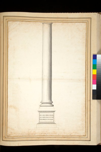 Die Säule des Antoninus Pius, gezeigt als restauriert von Pietro Santi Bartoli