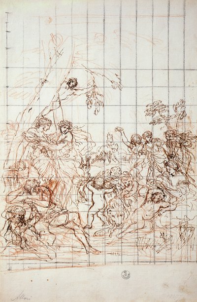 Studie für das Fresko des Goldenen Zeitalters von Pietro da Cortona