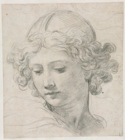 Studie für den Kopf des St. Michael, 1633 von Pietro da Cortona