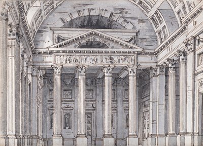 Bühnenbild für die Oper Belisario von Gaetano Donizetti, 1820er von Pietro di Gottardo Gonzaga