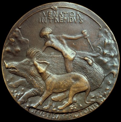 Medaille von Alfonso V. von Aragon, König von Neapel und Sizilien, 15. Jahrhundert von Antonio Pisanello