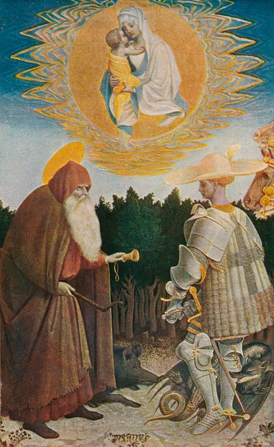 Die Jungfrau und das Kind mit Heiligen, 1435 von Antonio Pisanello