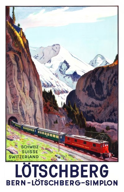 Bern-Lötschberg-Simplon-Bahn von Plinio Colombi