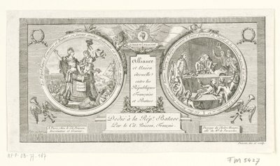 Medaille auf die Allianz zwischen der französischen und der Batavischen Republik, 1795 von Poisson