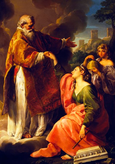 San Marino erhebt die Republik, von Pompeo Batoni von Pompeo Girolamo Batoni