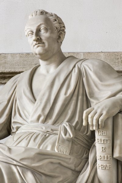 Statue von Cesare Beccaria von Pompeo Marchesi