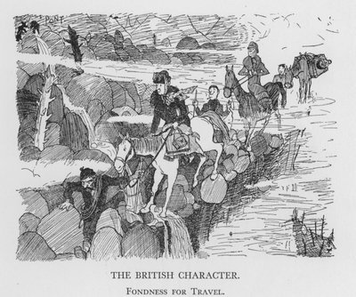 Der britische Charakter, Reiselust (Litho) von Pont