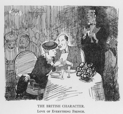Der britische Charakter, Liebe zu allem Französischen (Lithografie) von Pont
