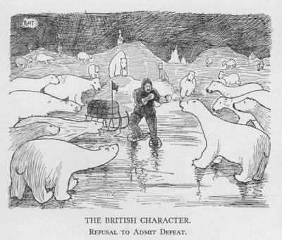 Der britische Charakter, Weigerung, eine Niederlage zuzugeben von Pont