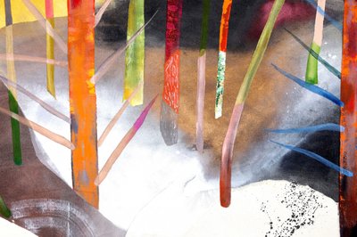 Abstrakter Winterwald von Poonam Choudhary