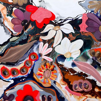 Lebendiger abstrakter Garten von Poonam Choudhary