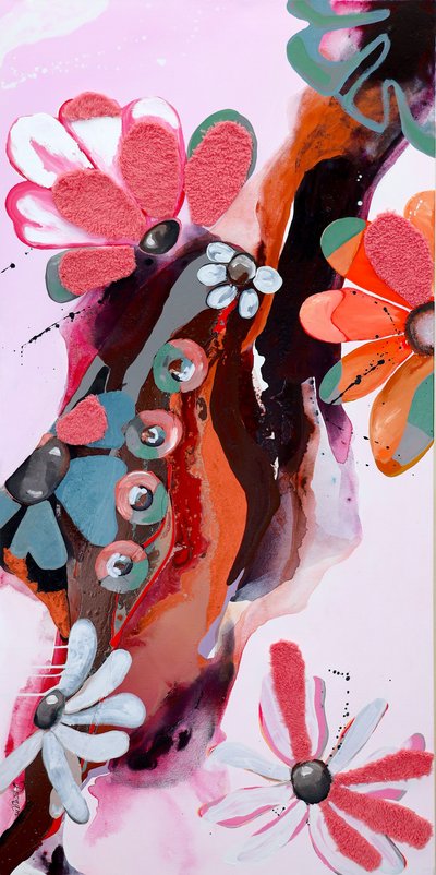 Lebendige Florale Abstraktion von Poonam Choudhary