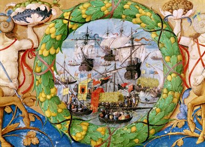 Fest der portugiesischen Flotte, Illustration aus Lettura Nova von Alem Douro, 1513 von Portuguese School
