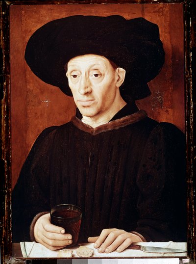 Porträt des Mannes mit dem Weinglas von Portuguese School