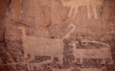 Petroglyphen, Chaco Culture National Historical Park, 2014 von Precolombian Precolombian