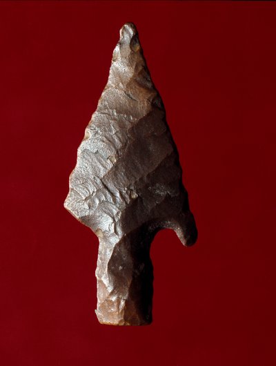Ägyptische Antike: Pfeilspitze vom Fundort Fayoum, prädynastische Periode von Prehistoric Prehistoric