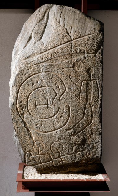 Iberische Stele des Solana de Cabanas Kriegers. 8.-6. Jahrhundert v. Chr. von Prehistoric Prehistoric